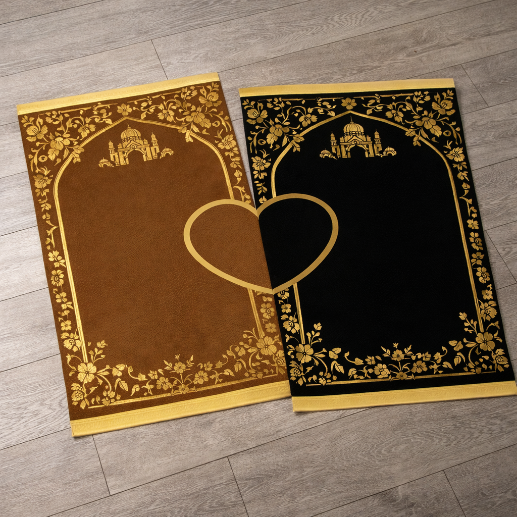 Luxe Duo Gebedskleed - Bruin/Zwart
