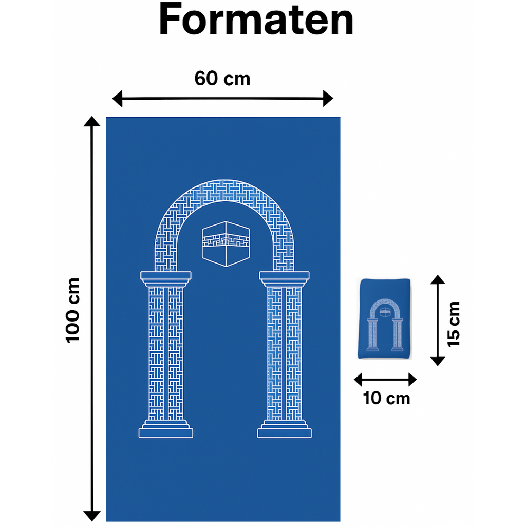 Draagbare Gebedsmat - Blauw