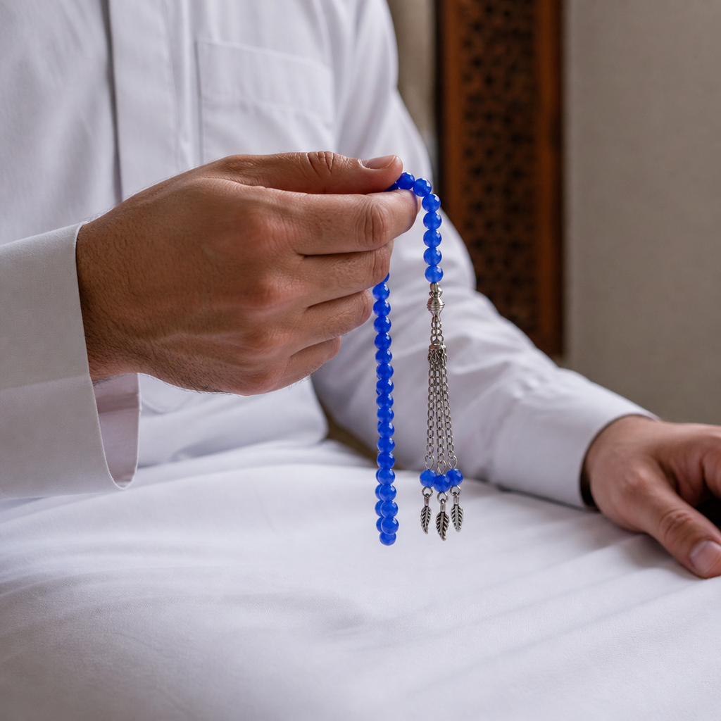 Luxe Kristal Tasbih - 99 Kralen - Blauw