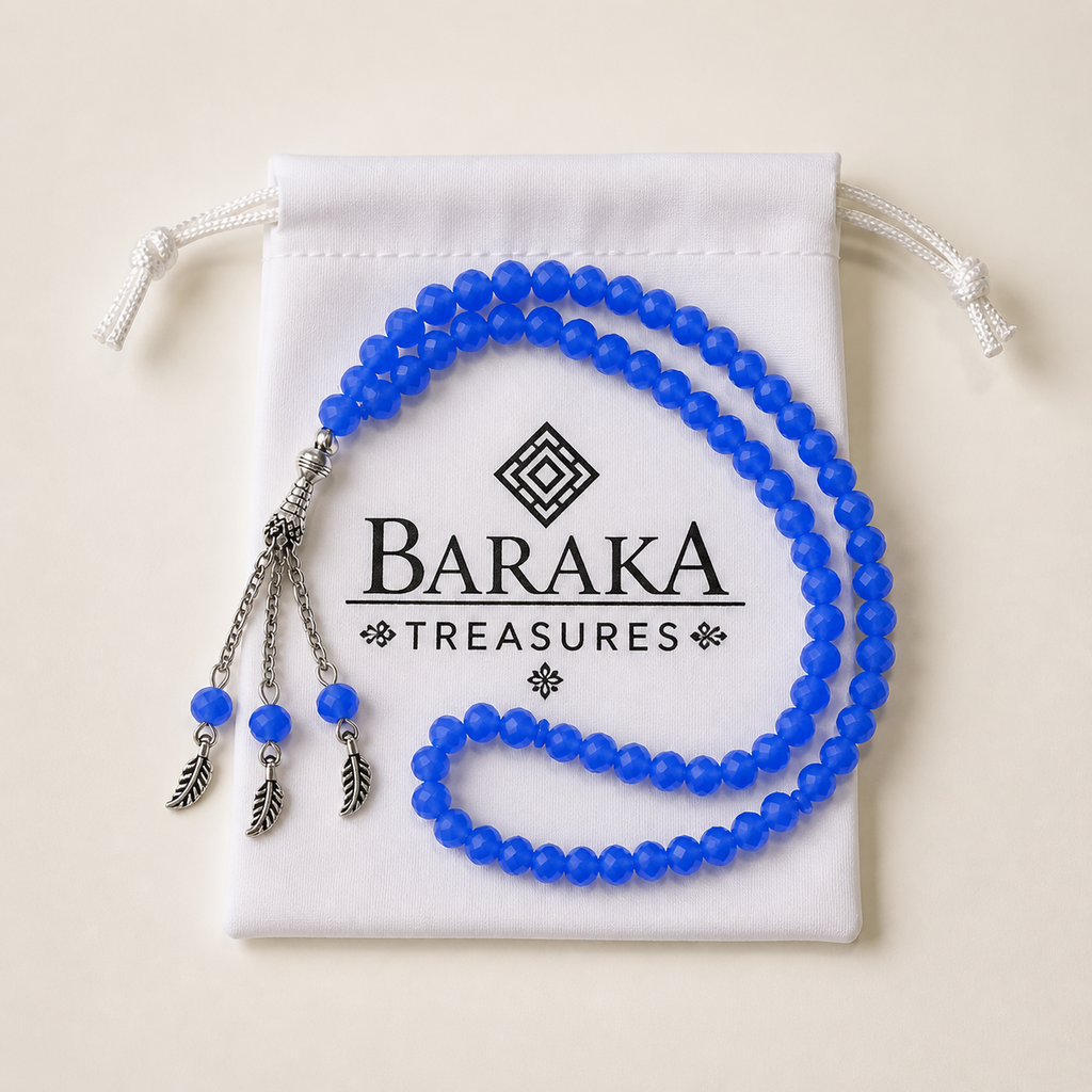 Luxe Kristal Tasbih - 99 Kralen - Blauw