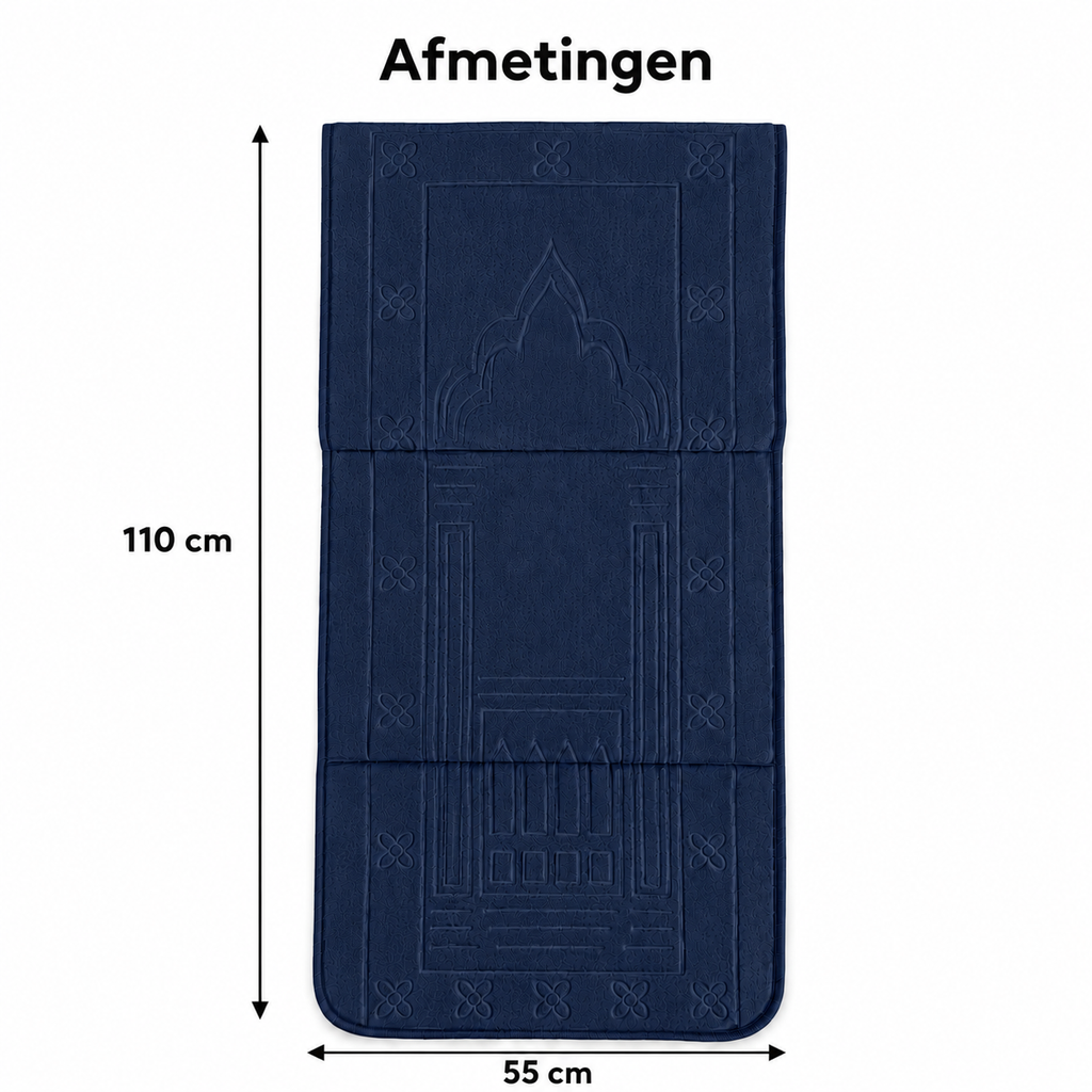 Gebedskleed met Rugleuning - Ster Design - Donkerblauw