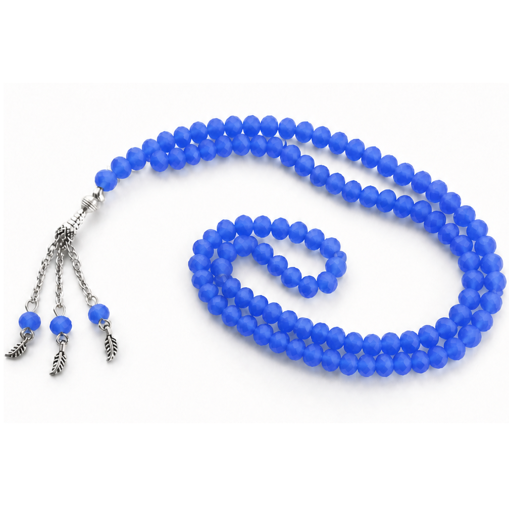 Luxe Kristal Tasbih - 99 Kralen - Blauw