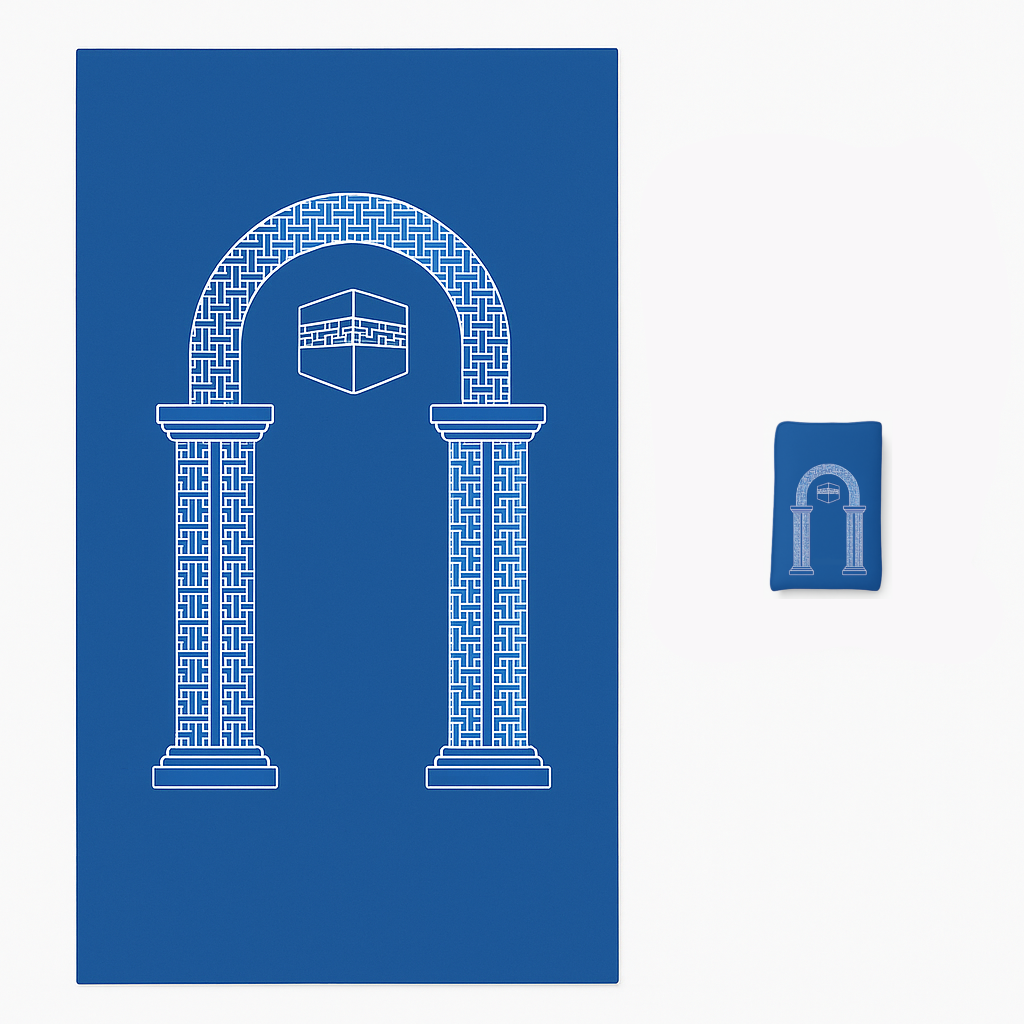 Draagbare Gebedsmat - Blauw