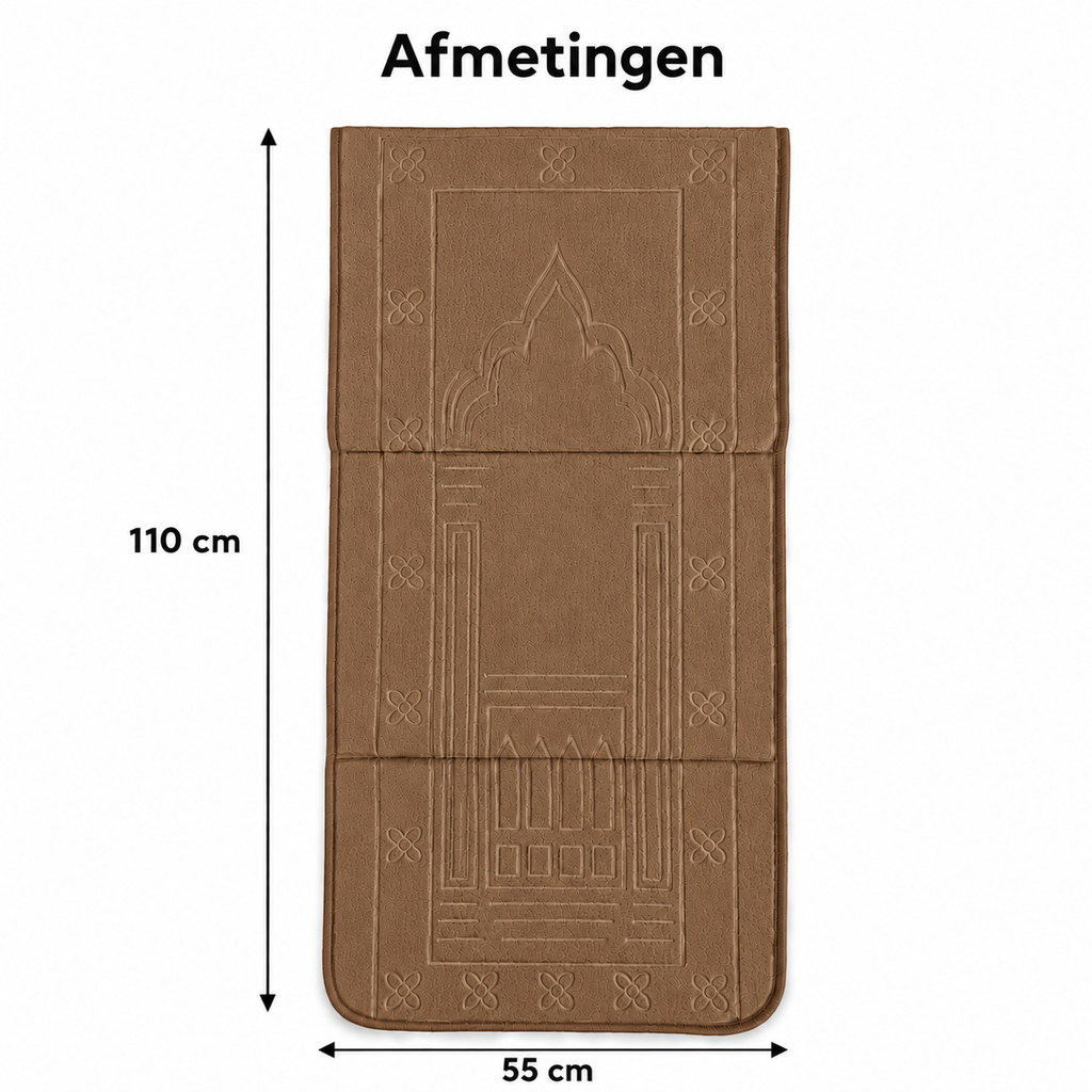 Gebedskleed met Rugleuning - Bruin