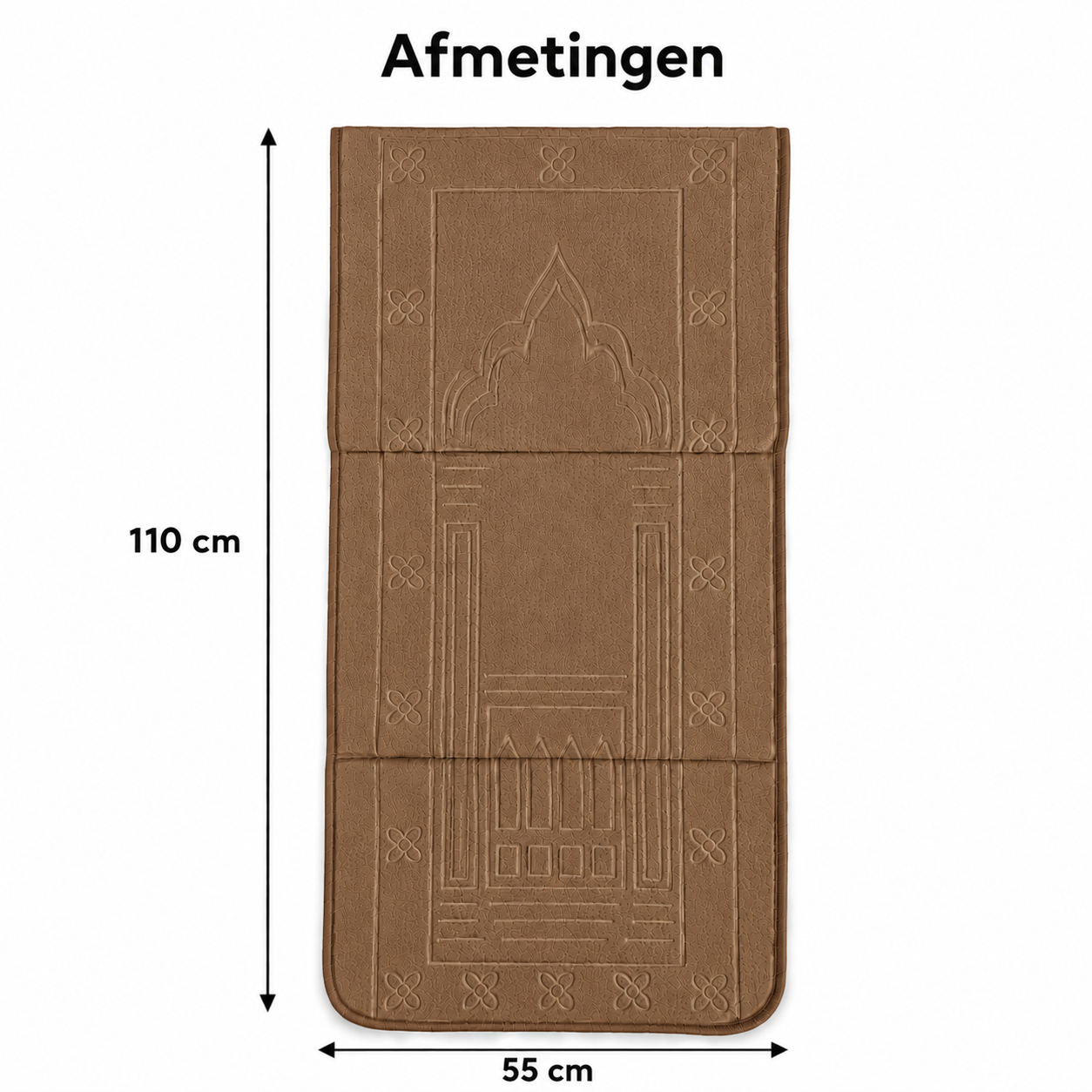Gebedskleed met Rugleuning - Bruin