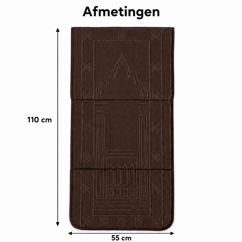 Gebedskleed met Rugleuning - Donkerbruin
