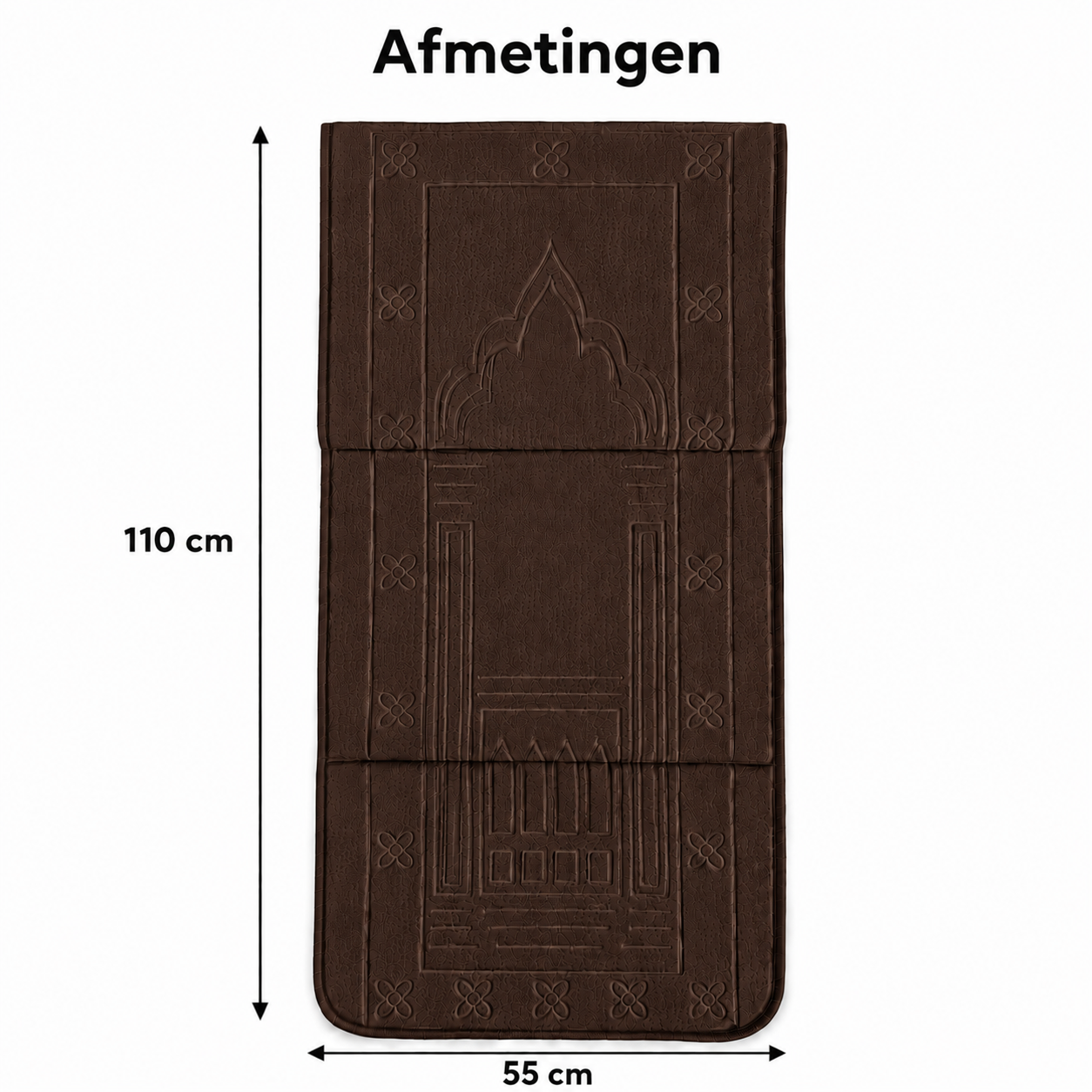 Gebedskleed met Rugleuning - Donkerbruin