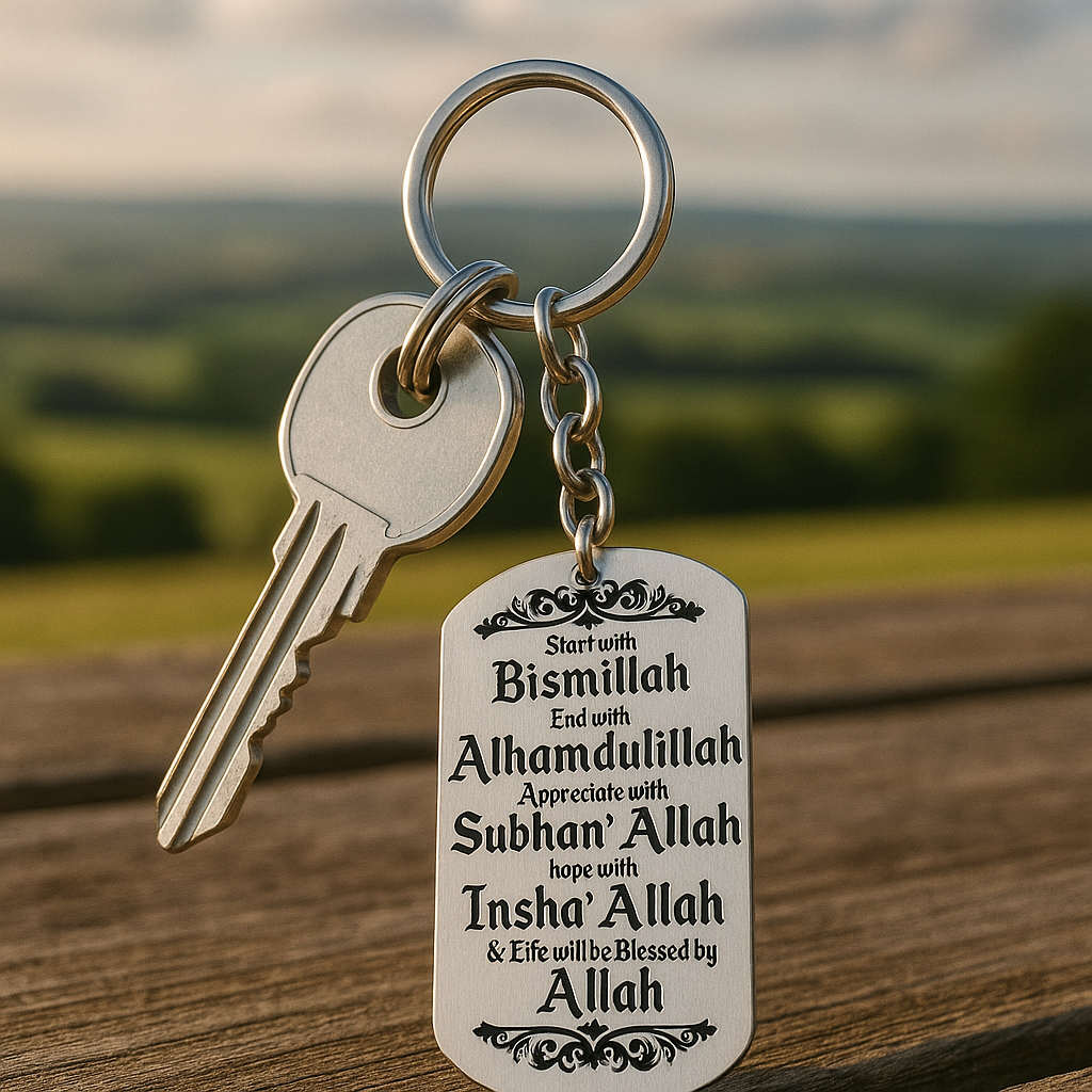 Islamitische Sleutelhanger - Hout