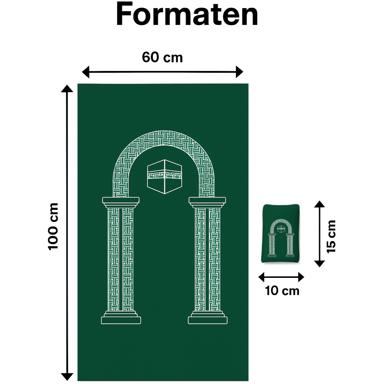 Draagbare Gebedsmat - Donkergroen