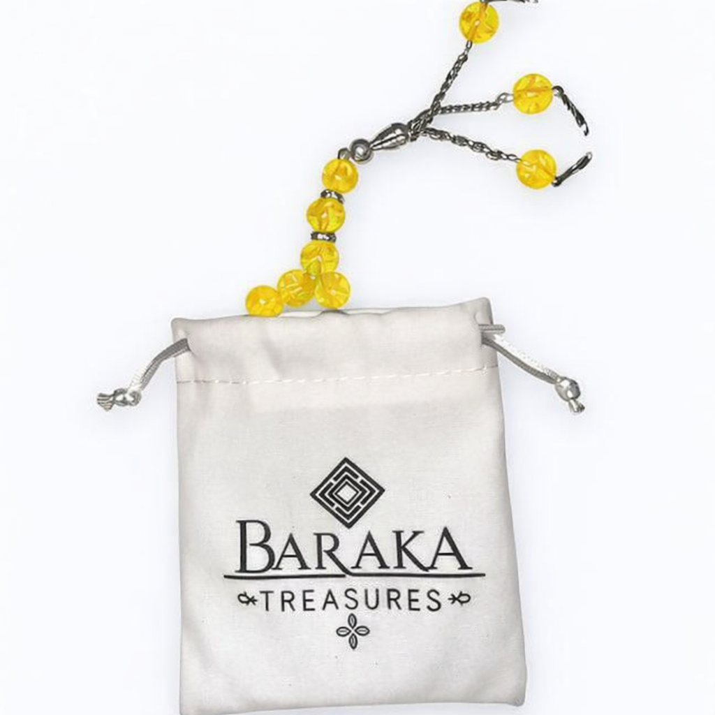 Luxe Kristal Tasbih - 33 Kralen - Geel