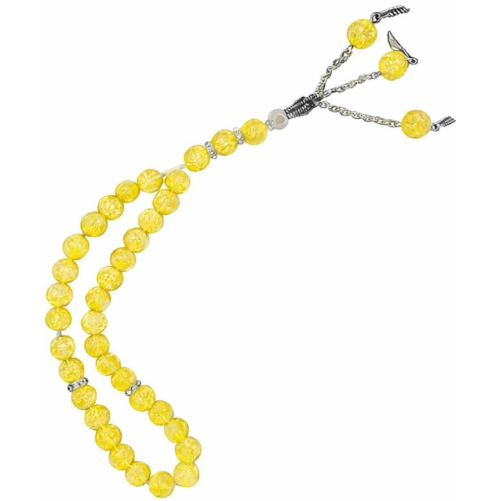 Luxe Kristal Tasbih - 33 Kralen - Geel