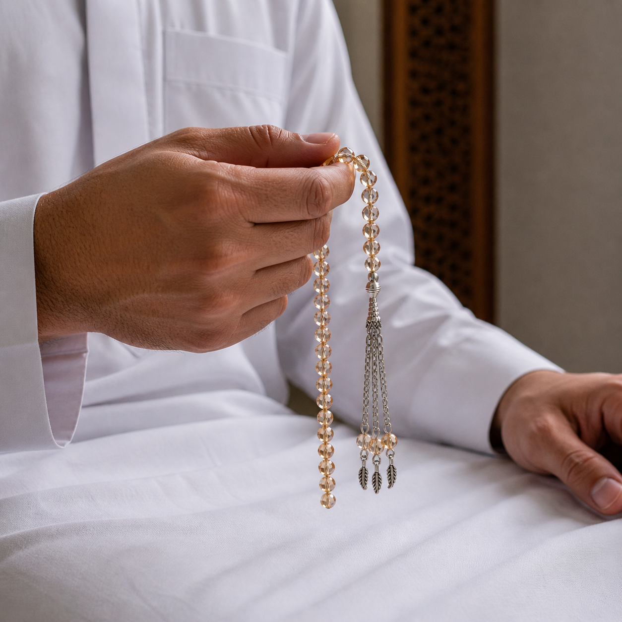 Luxe Kristal Tasbih - 99 Kralen - Goud