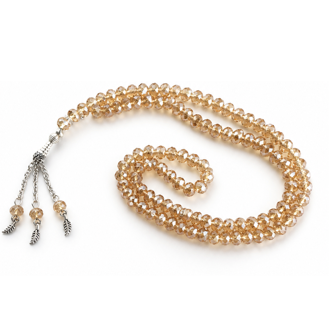 Luxe Kristal Tasbih - 99 Kralen - Goud