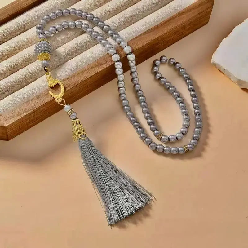 Luxe Tasbih - 99 Kralen - Grijs
