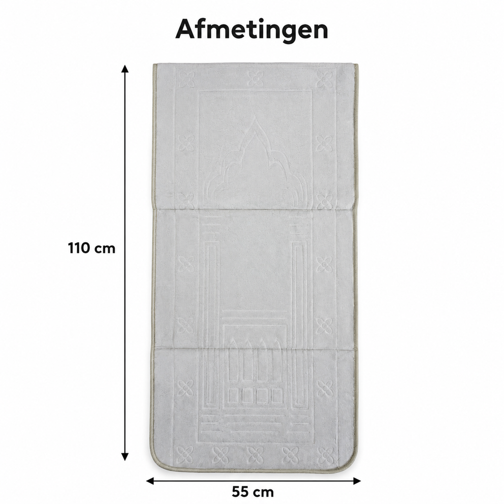 Gebedskleed met Rugleuning - Grijs