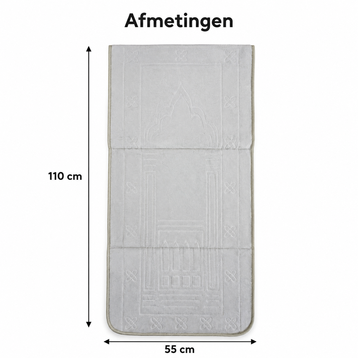 Gebedskleed met Rugleuning - Grijs