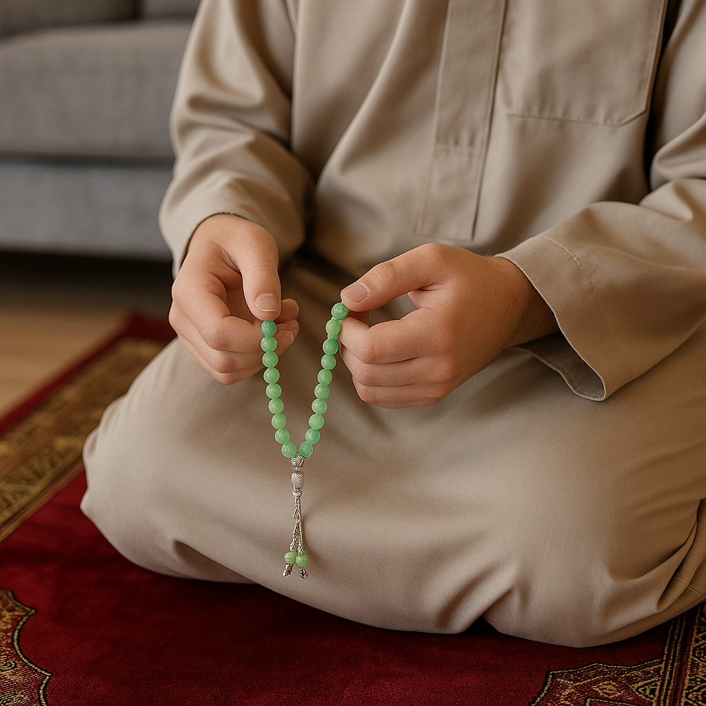 Luxe Kristal Tasbih - 33 Kralen - Groen
