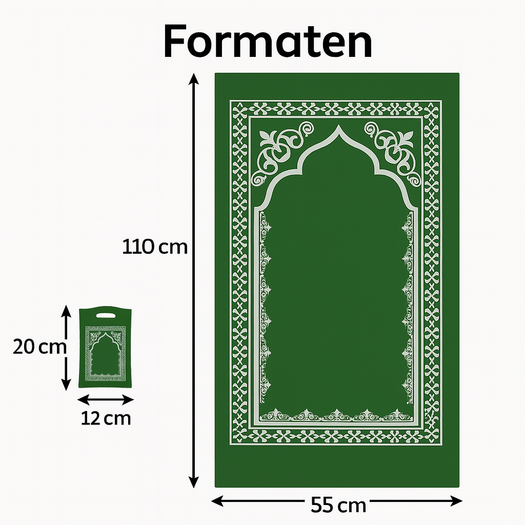 Gebedskleed Met Draagtas - Groen