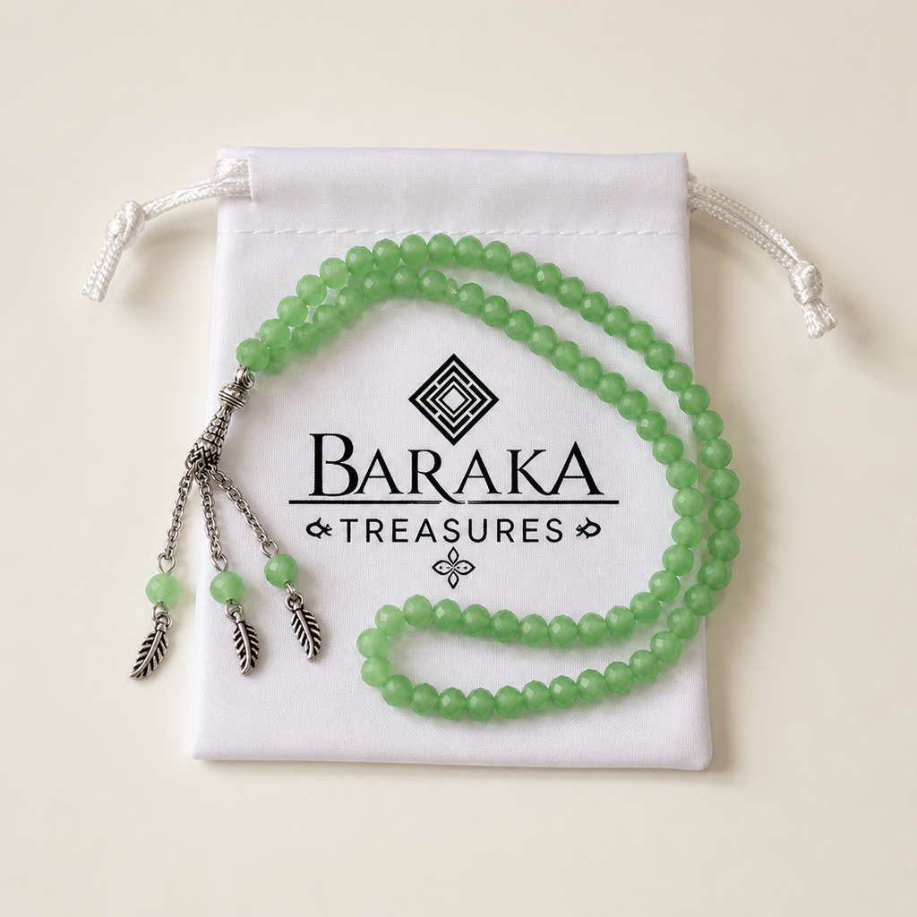 Luxe Kristal Tasbih - 99 Kralen - Groen