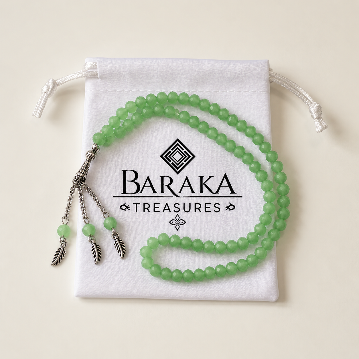 Luxe Kristal Tasbih - 99 Kralen - Groen