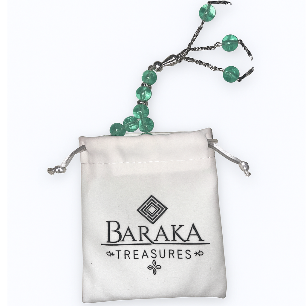 Luxe Kristal Tasbih - 33 Kralen - Groen