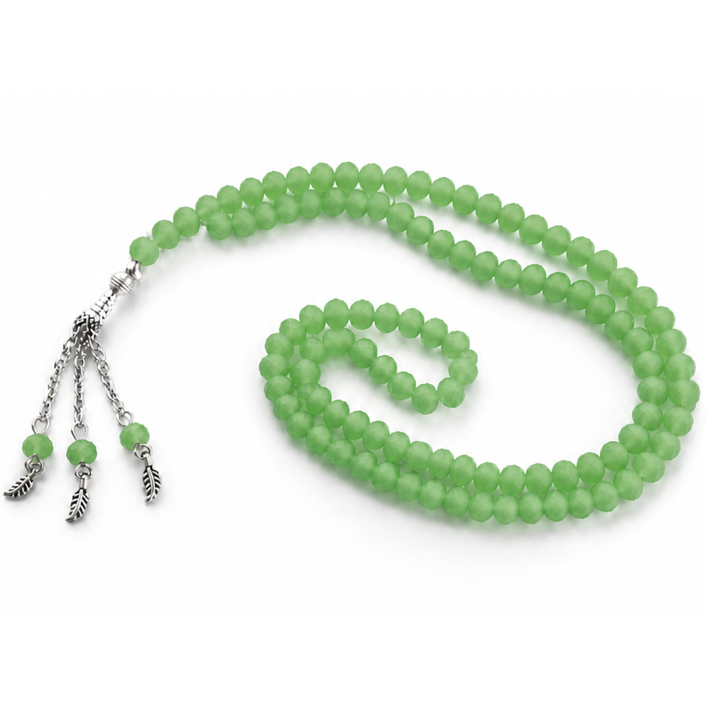 Luxe Kristal Tasbih - 99 Kralen - Groen