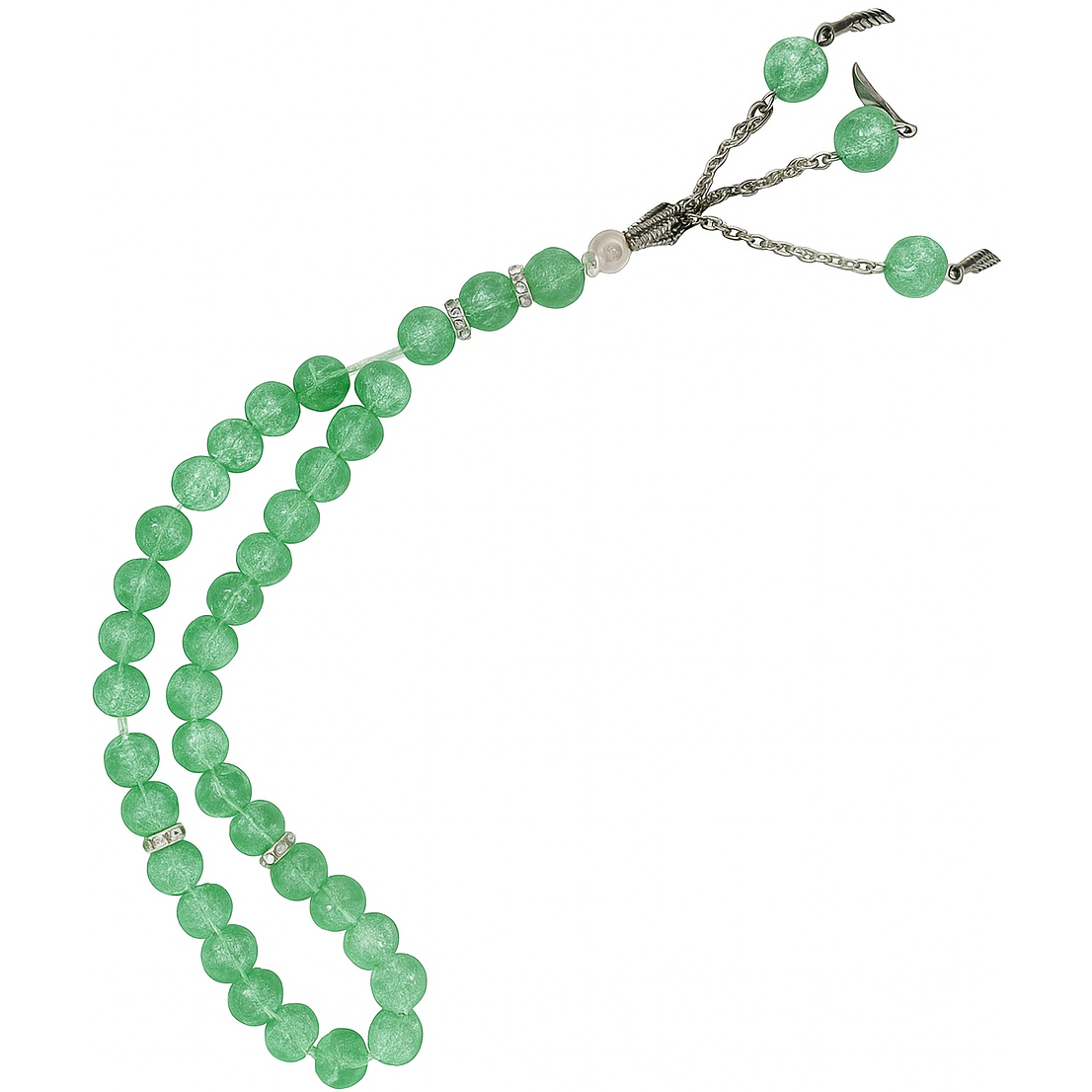 Luxe Kristal Tasbih - 33 Kralen - Groen