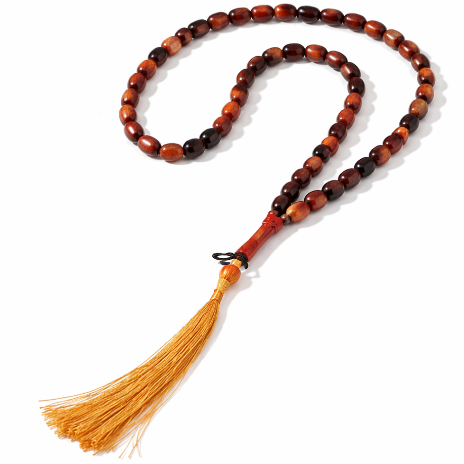 Tasbih - 33 Kralen - Oranje/Zwart