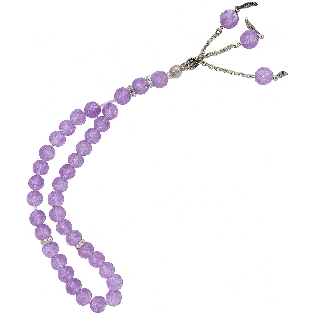 Luxe Kristal Tasbih - 33 Kralen - Paars