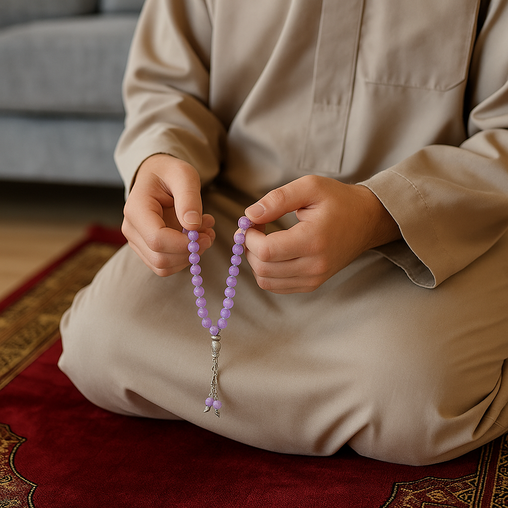 Luxe Kristal Tasbih - 33 Kralen - Paars