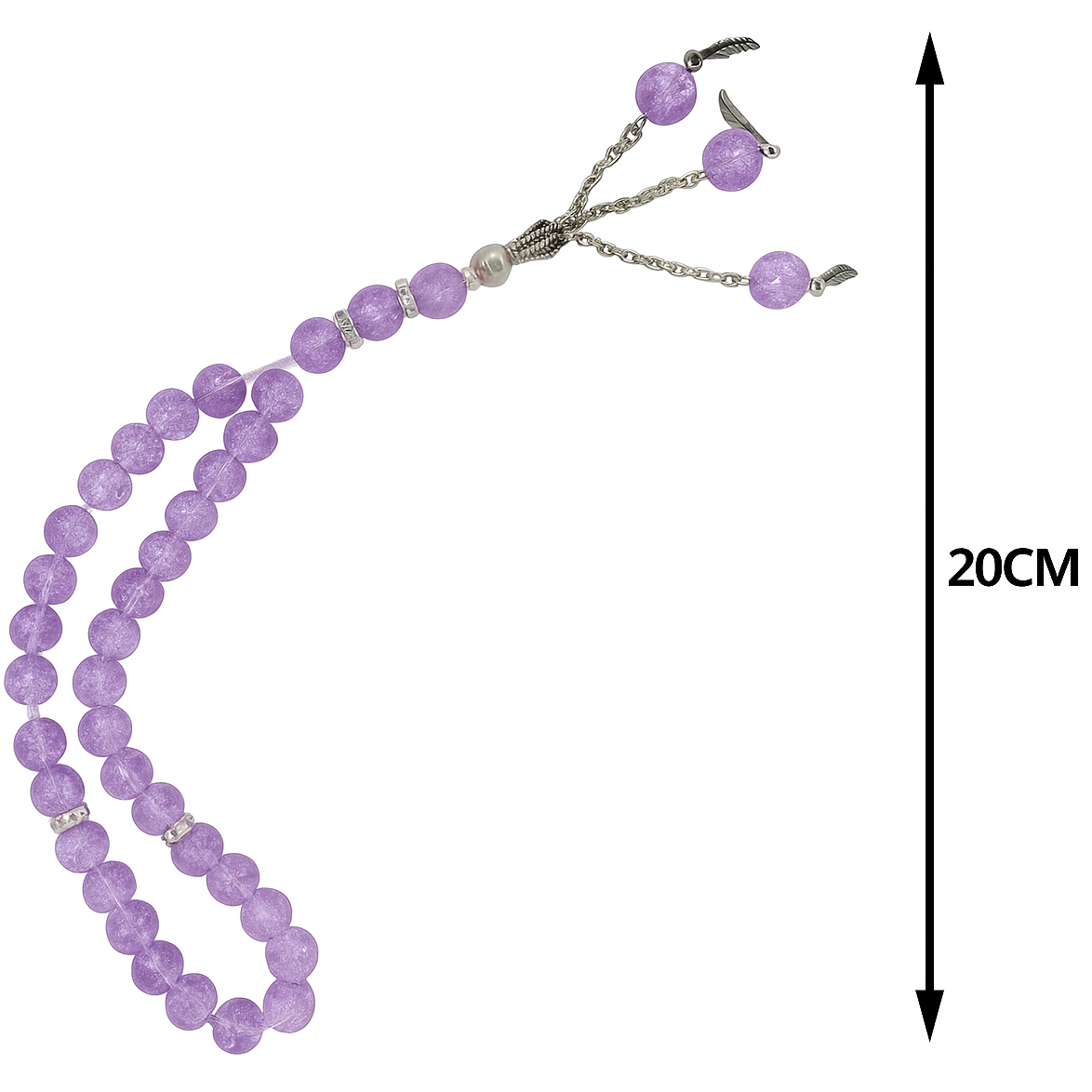 Luxe Kristal Tasbih - 33 Kralen - Paars