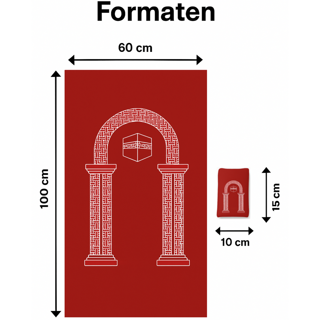 Draagbare Gebedsmat - Rood