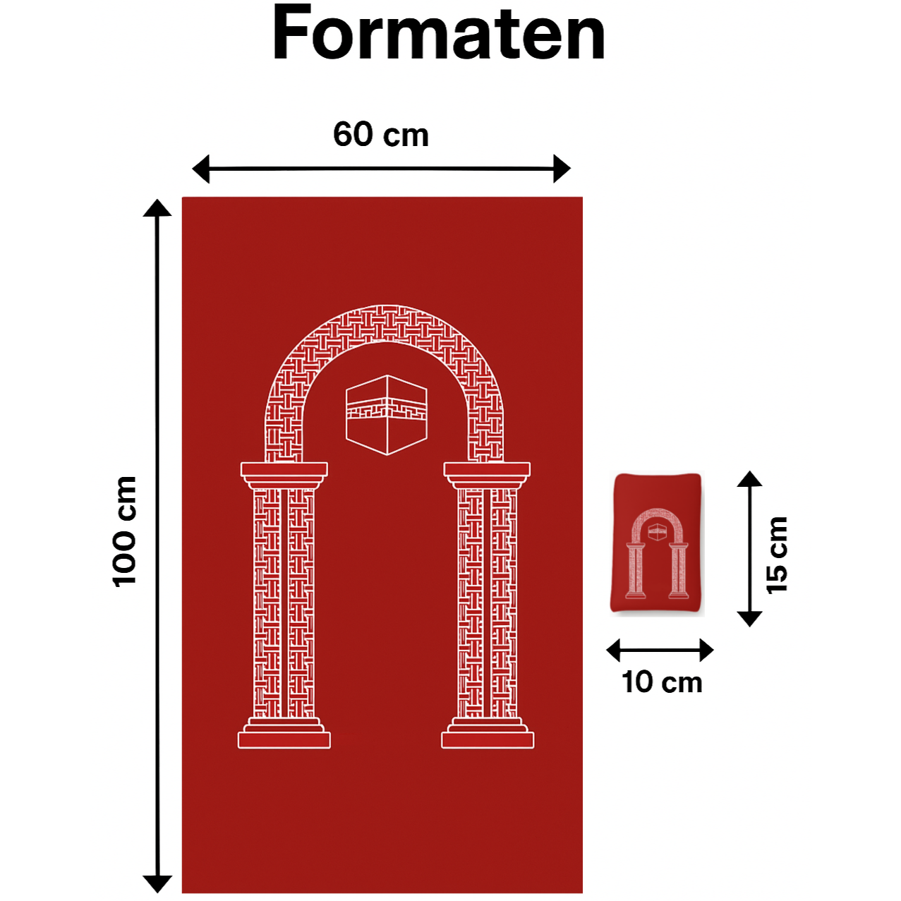 Draagbare Gebedsmat - Rood
