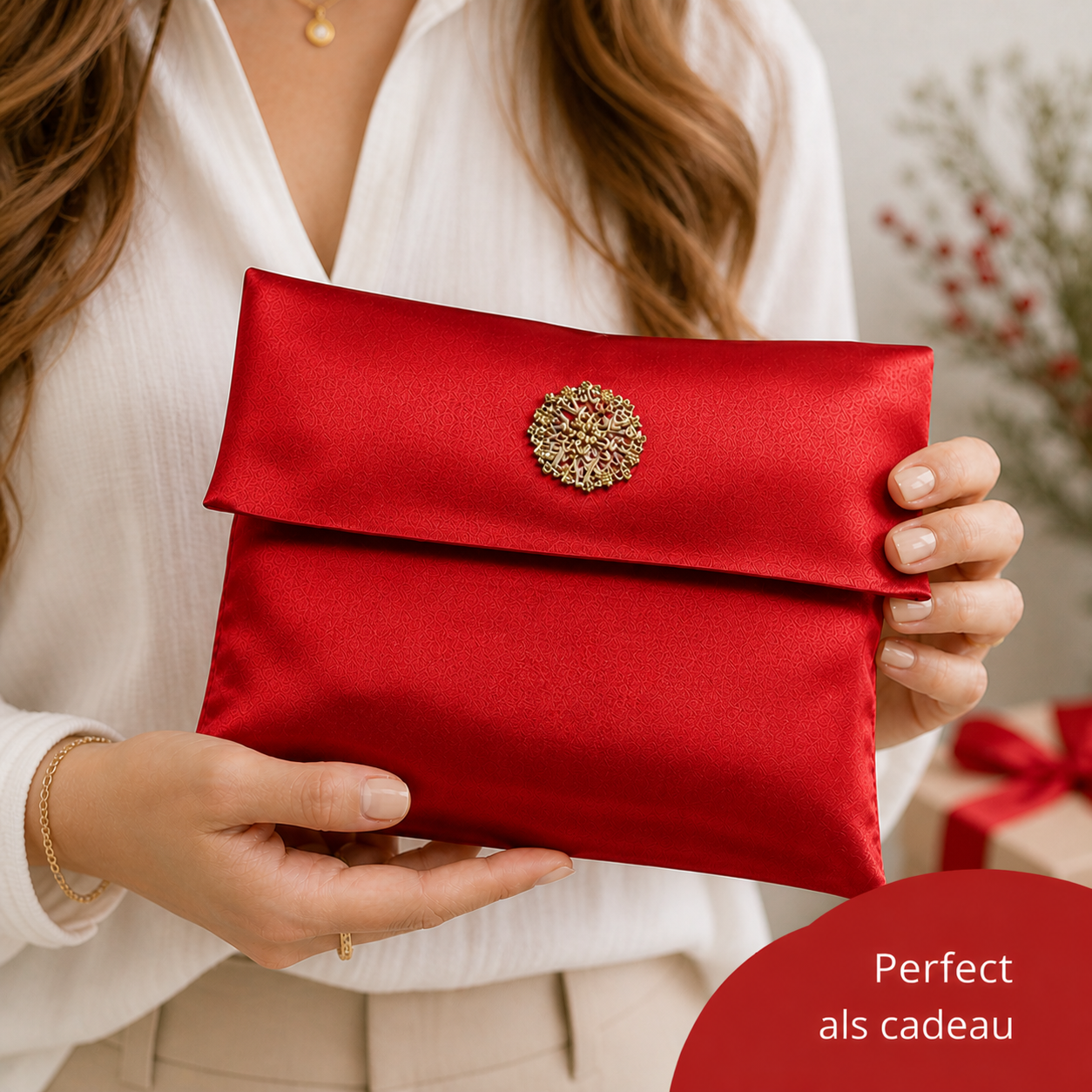 Luxe Gebedskleed Set met Opbergtas - Rood
