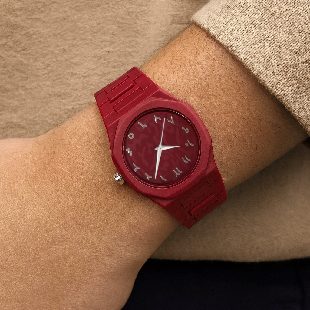 Luxe Horloge - Arabic Dial - Rood