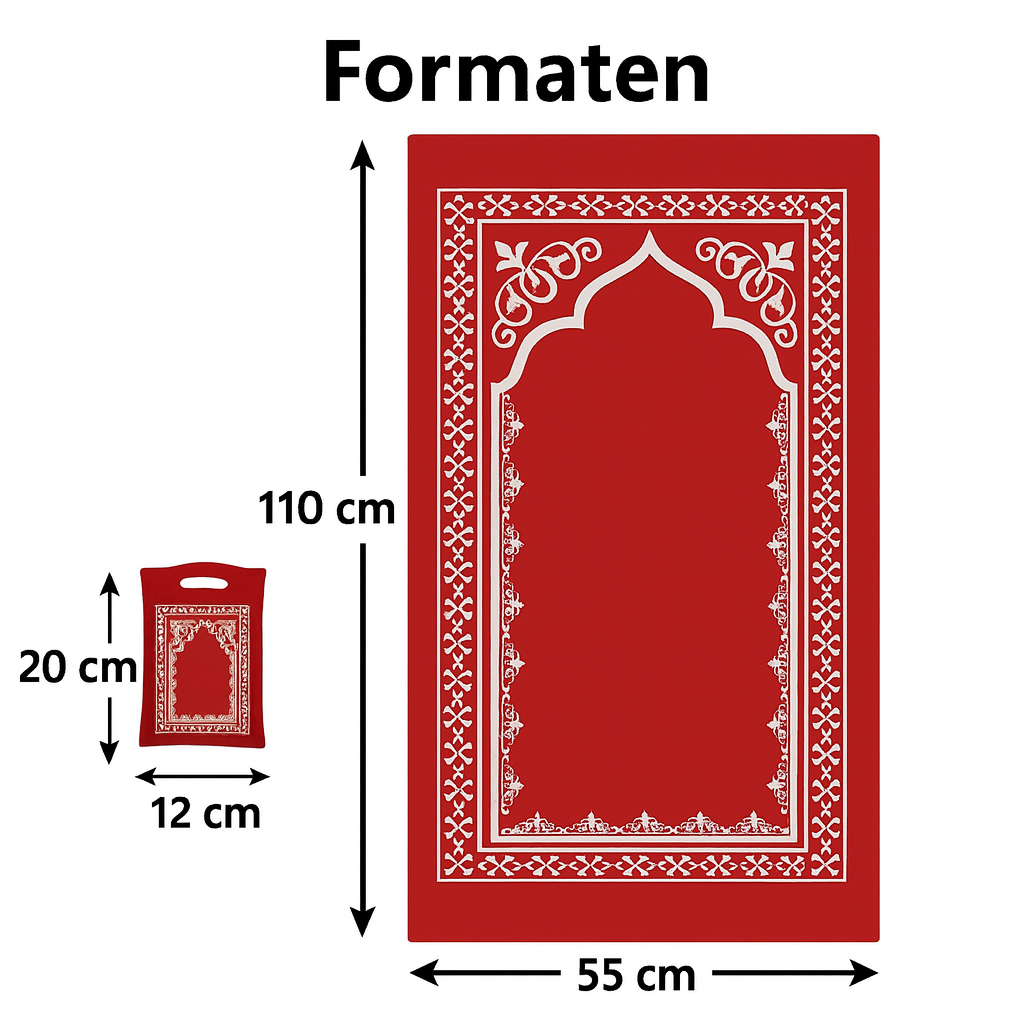 Gebedskleed Met Draagtas - Rood