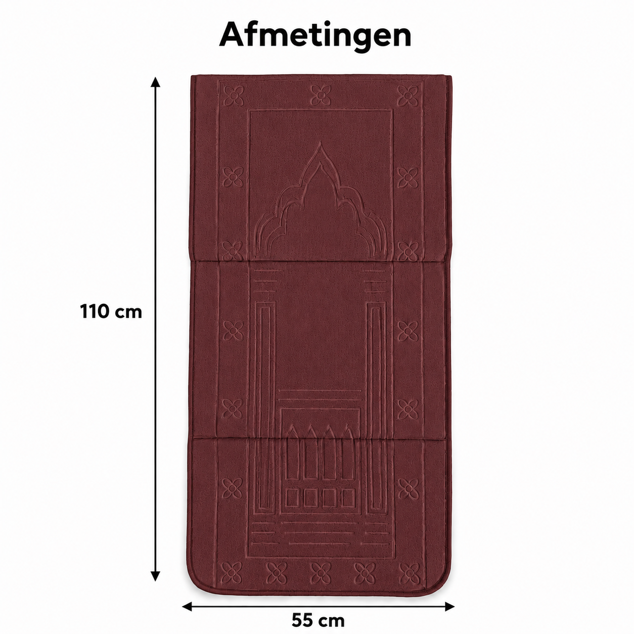 Gebedskleed met Rugleuning - Ster Design - Rood