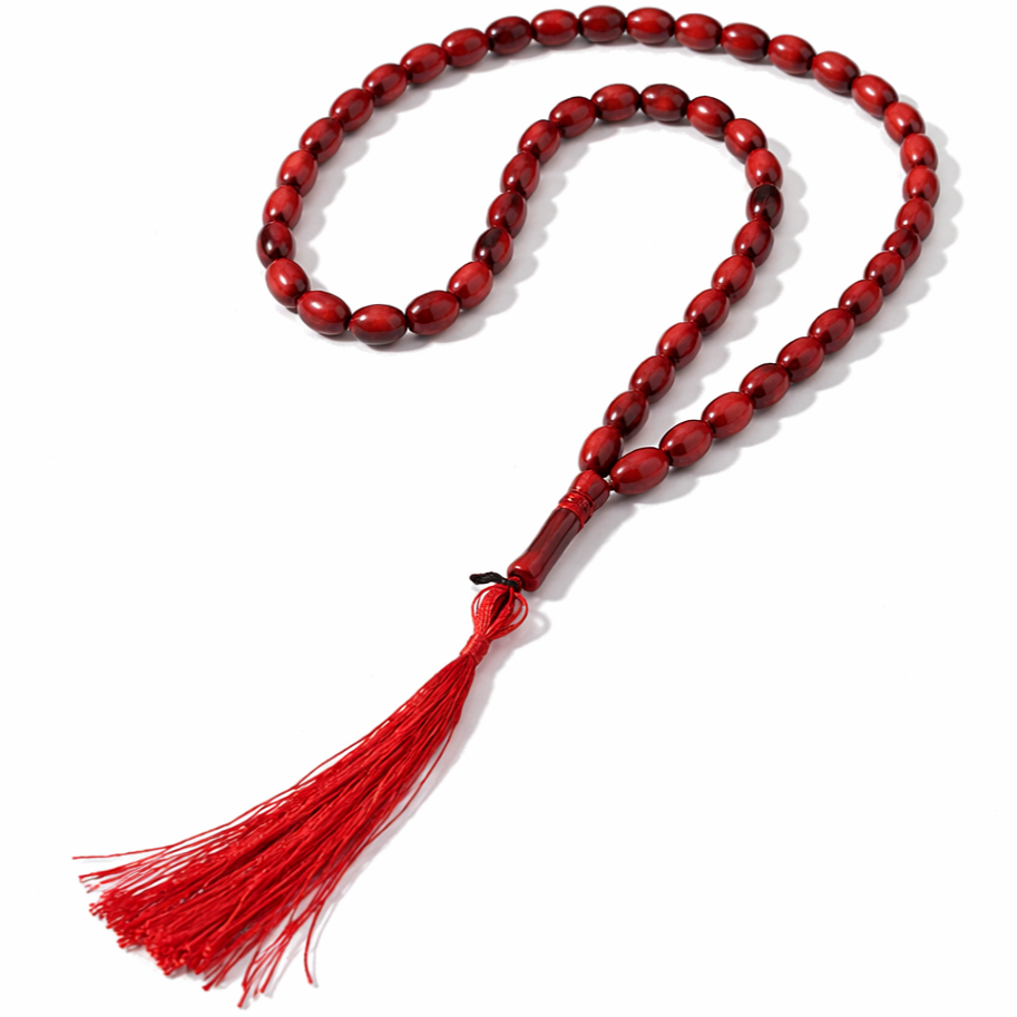 Tasbih - 33 Kralen - Rood/Zwart