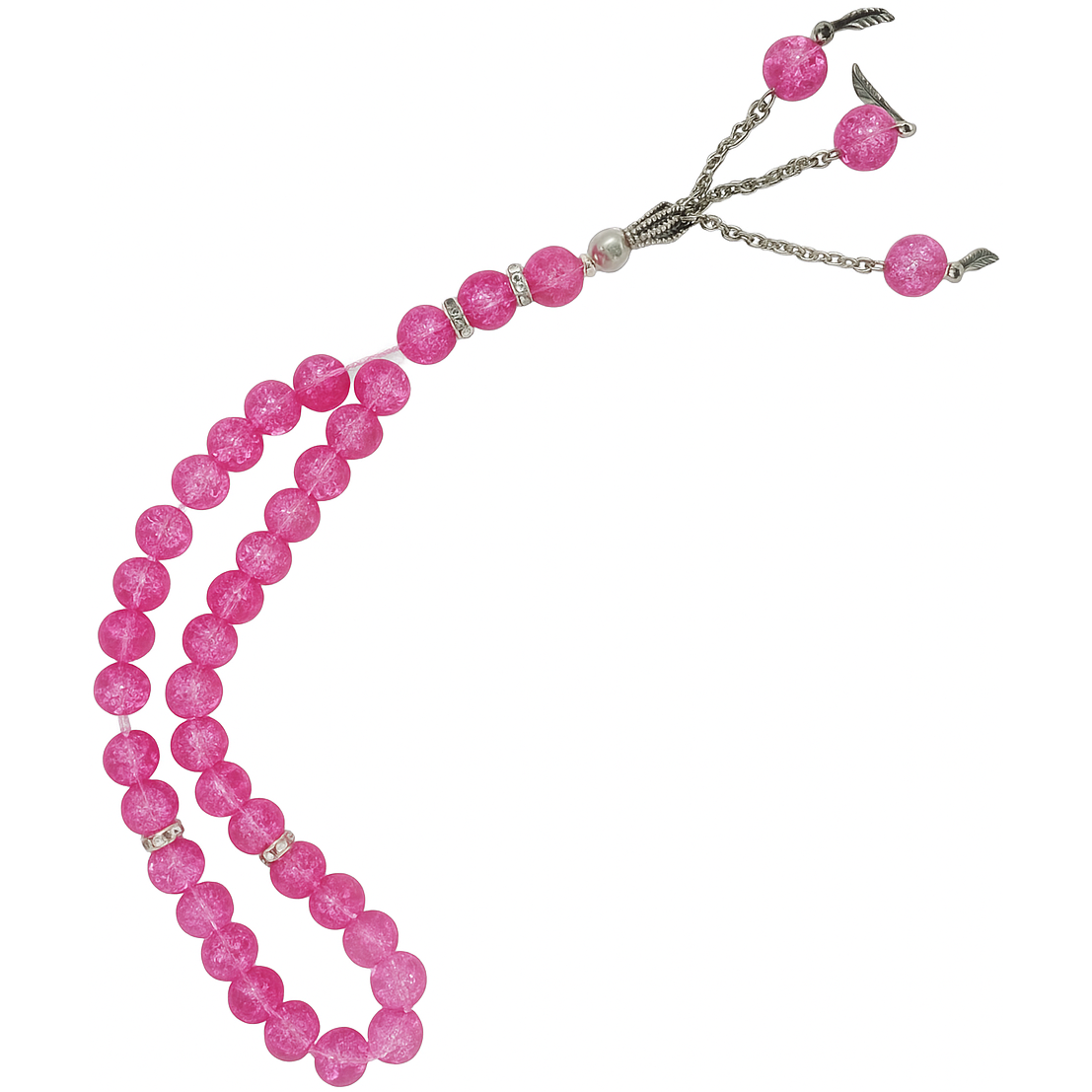 Luxe Kristal Tasbih - 33 Kralen - Roze