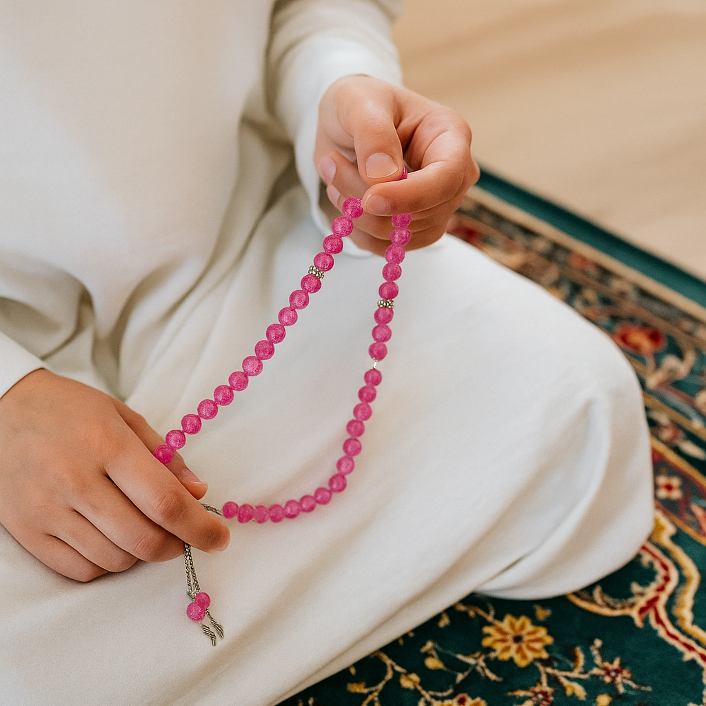 Luxe Kristal Tasbih - 33 Kralen - Roze