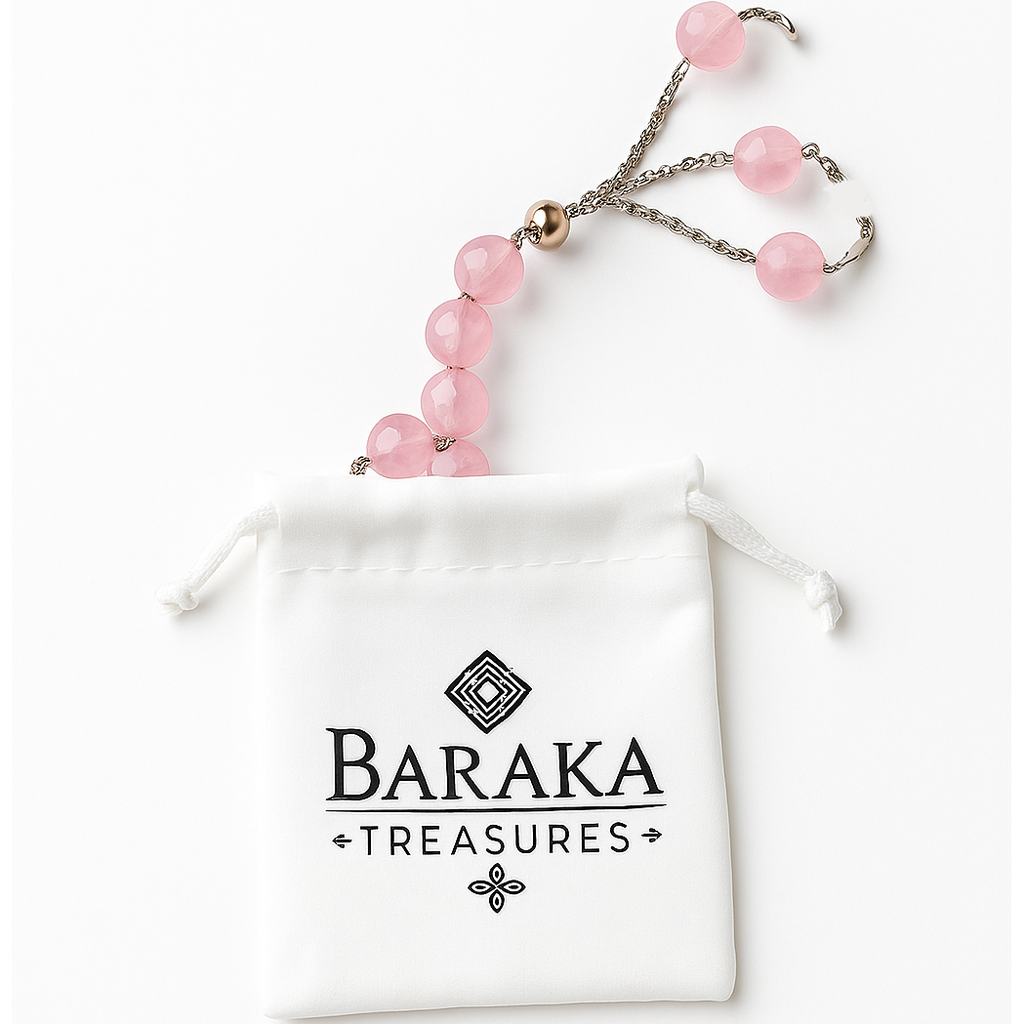 Luxe Kristal Tasbih - 33 Kralen - Roze