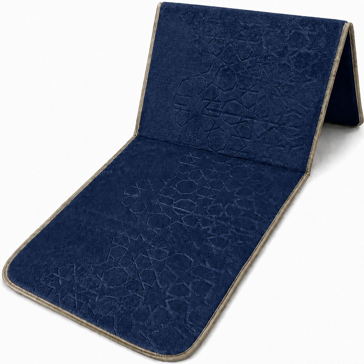 Gebedskleed met Rugleuning - Ster Design - Donkerblauw
