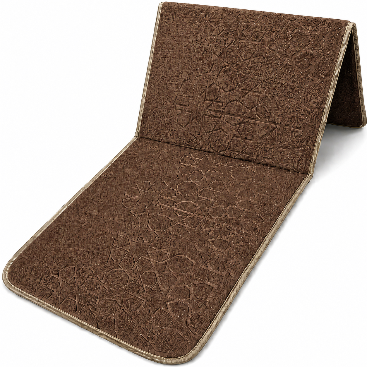 Gebedskleed met Rugleuning - Ster Design - Bruin