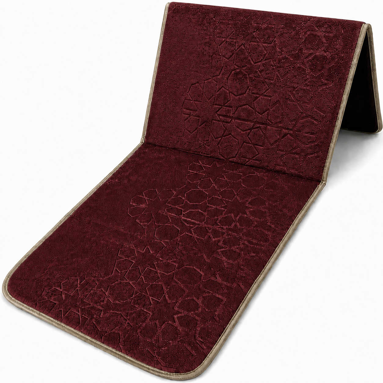 Gebedskleed met Rugleuning - Ster Design - Rood