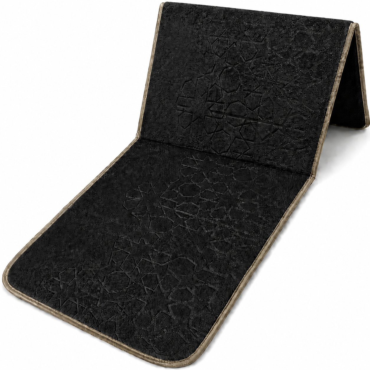 Gebedskleed met Rugleuning - Ster Design - Zwart