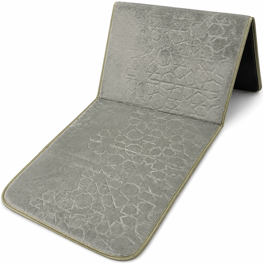 Gebedskleed met Rugleuning - Ster Design - Grijs