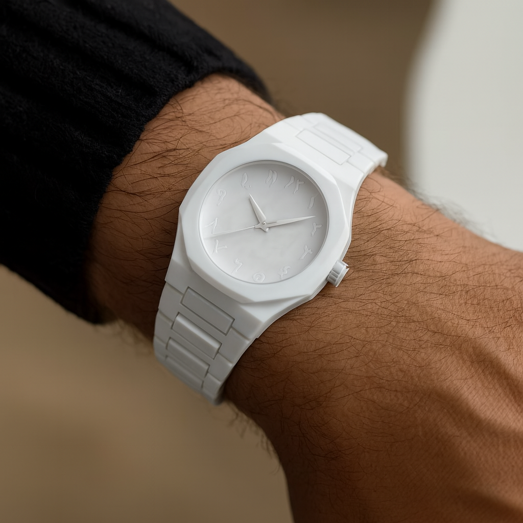 Luxe Horloge - Arabic Dial - Wit