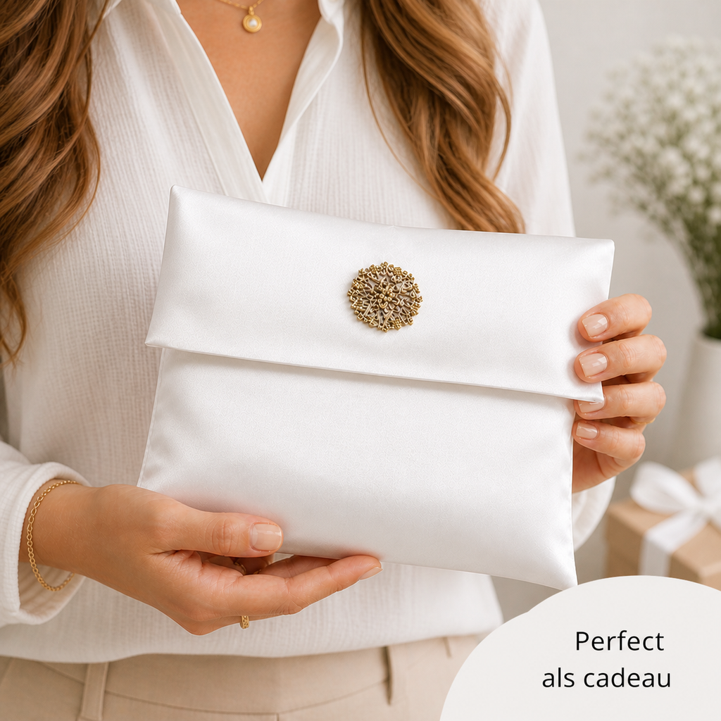 Luxe Gebedskleed Set met Opbergtas - Wit