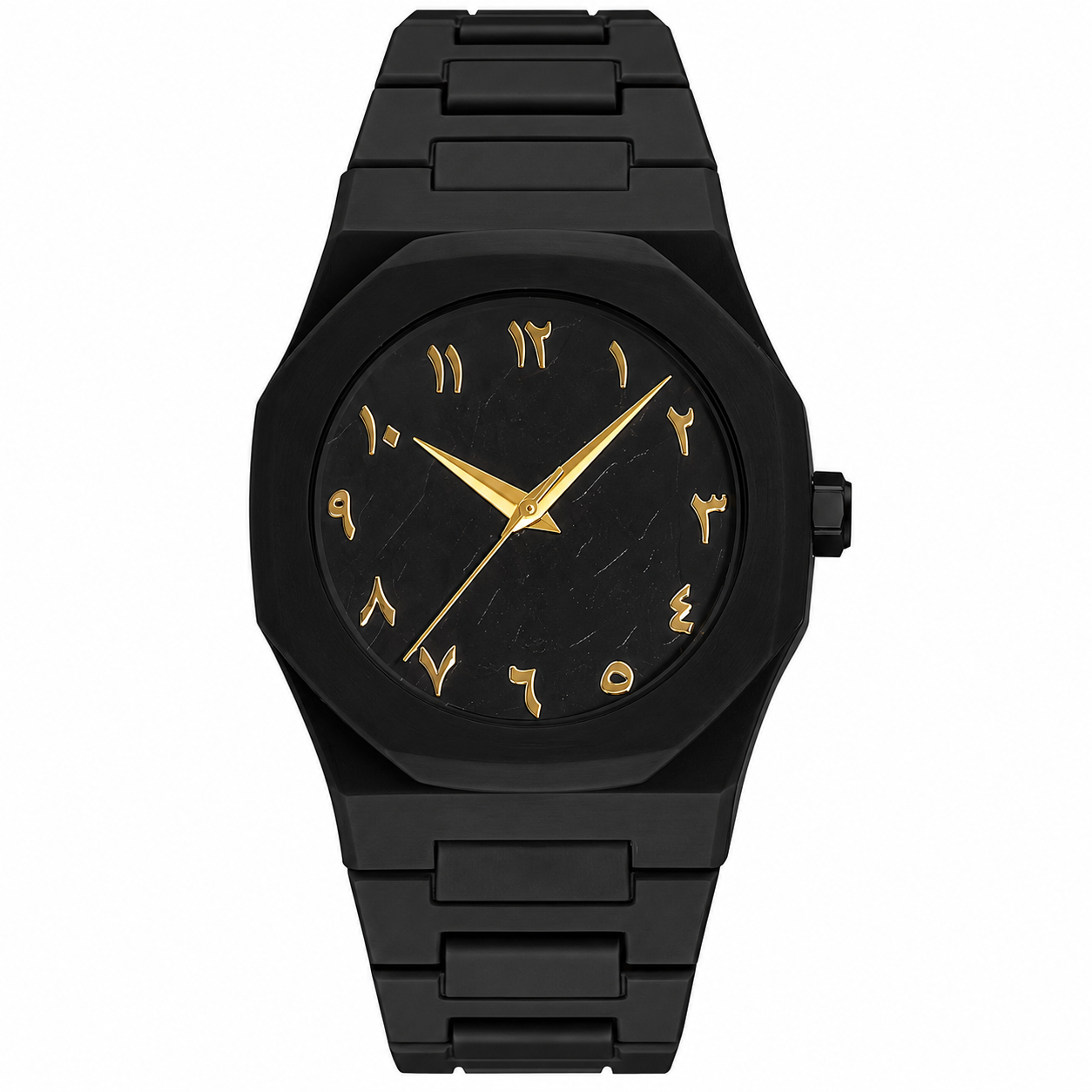 Luxe Horloge - Arabic Dial - Zwart/Goud