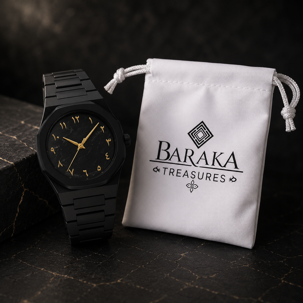 Luxe Horloge - Arabic Dial - Zwart/Goud